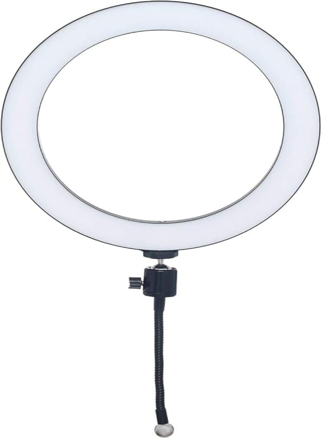 Professional Ring Light Live Stream With Holder For Digital Cameras - Black White